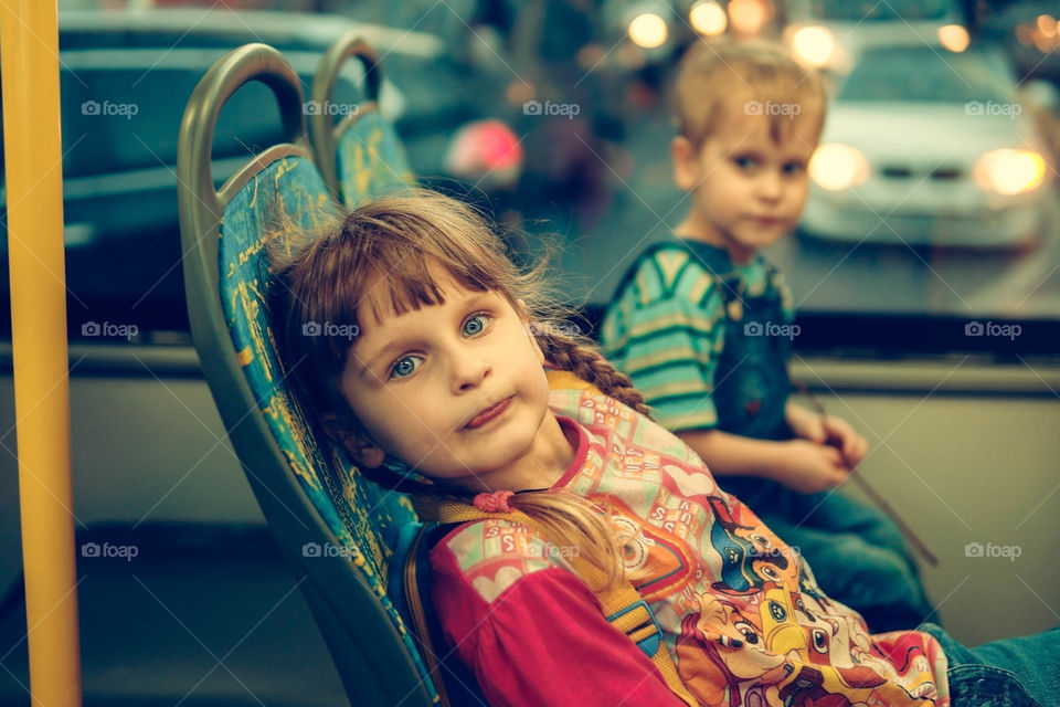 Toddlers in public transport