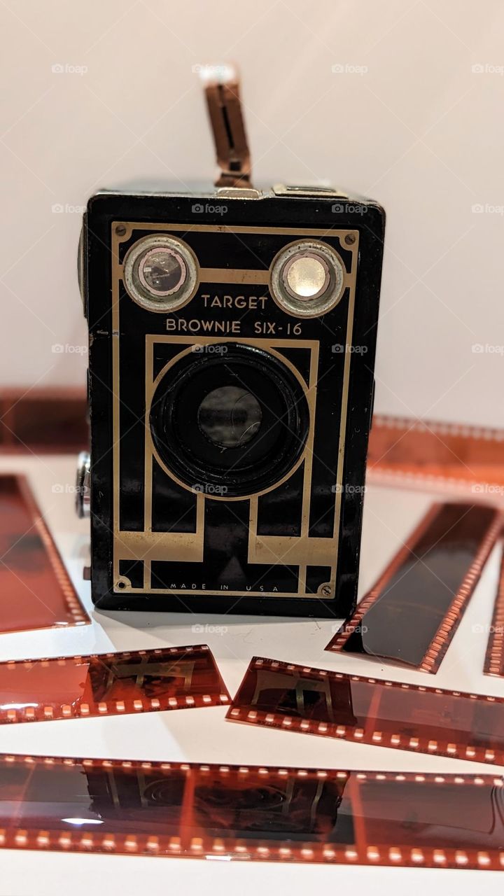 old fashioned film camera