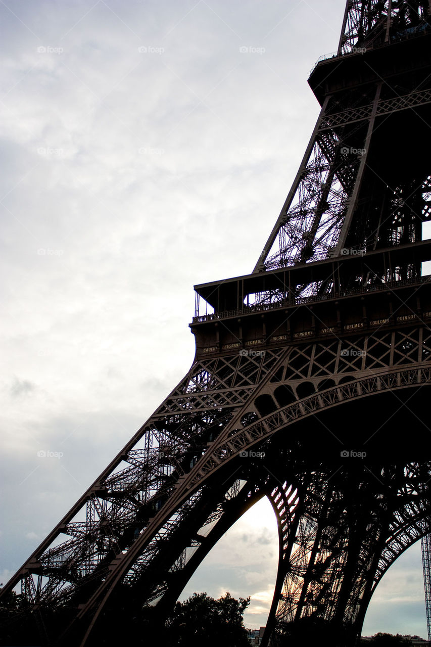 Close-up of eiffel tower