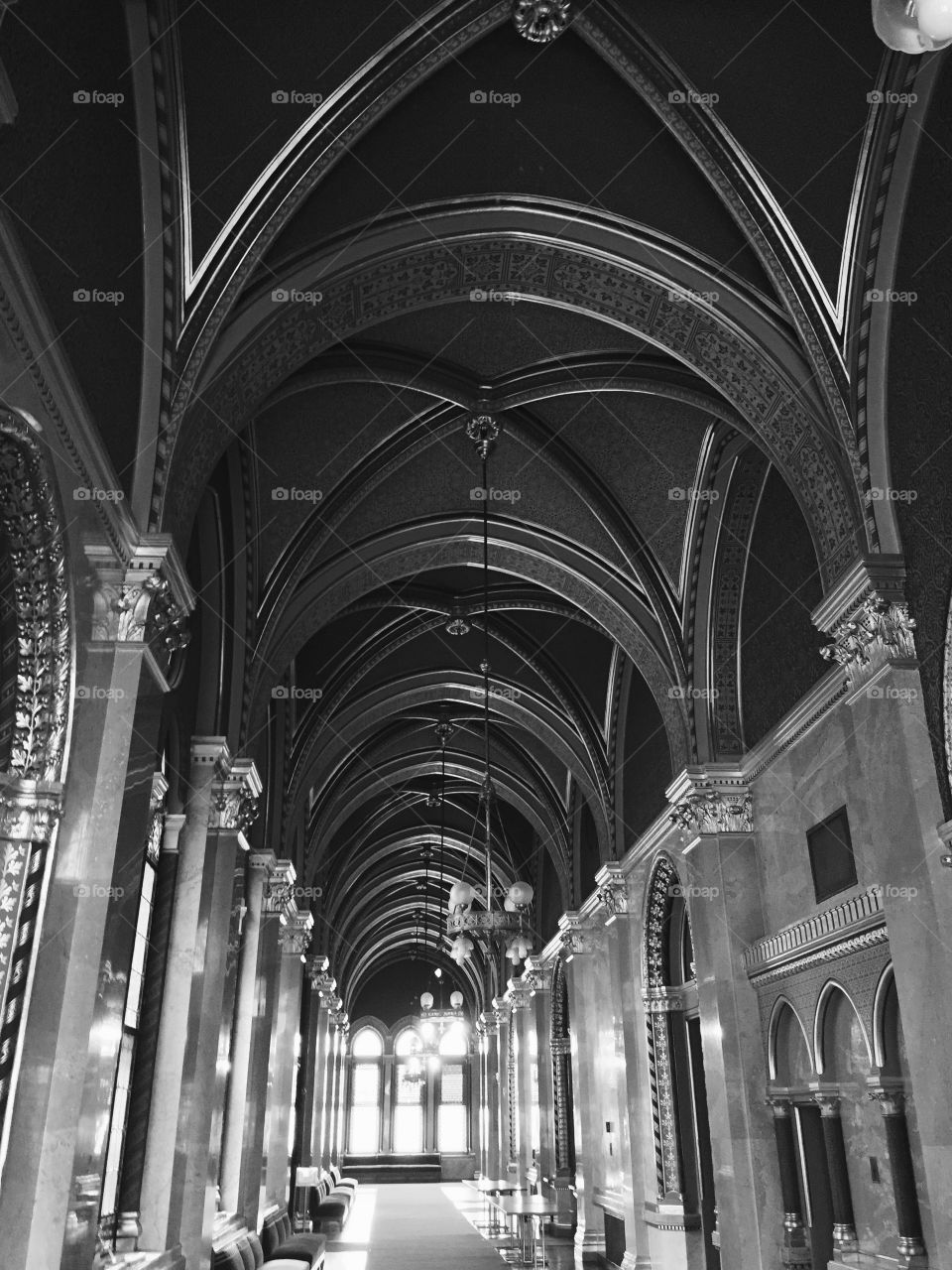 Budapest Parliament hall . Pic taken in Budapest, Hungary (Aug, 2015).