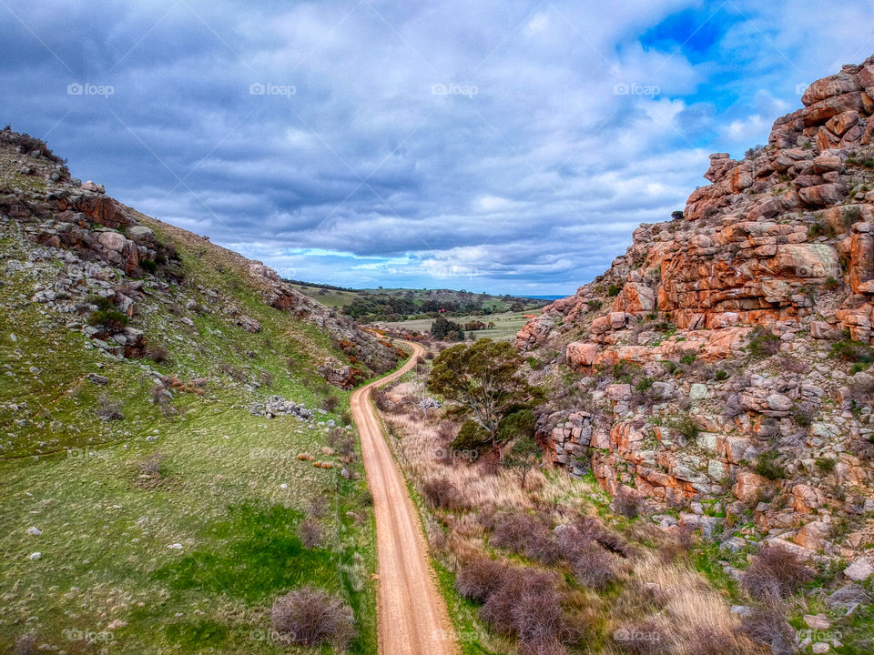 Aerial country roads