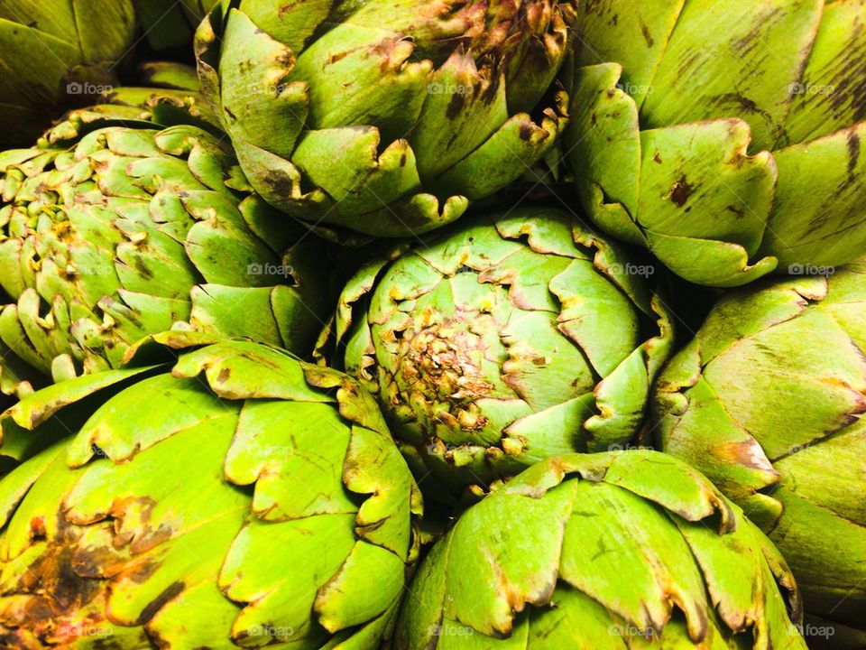 Full frame shot of artichokes