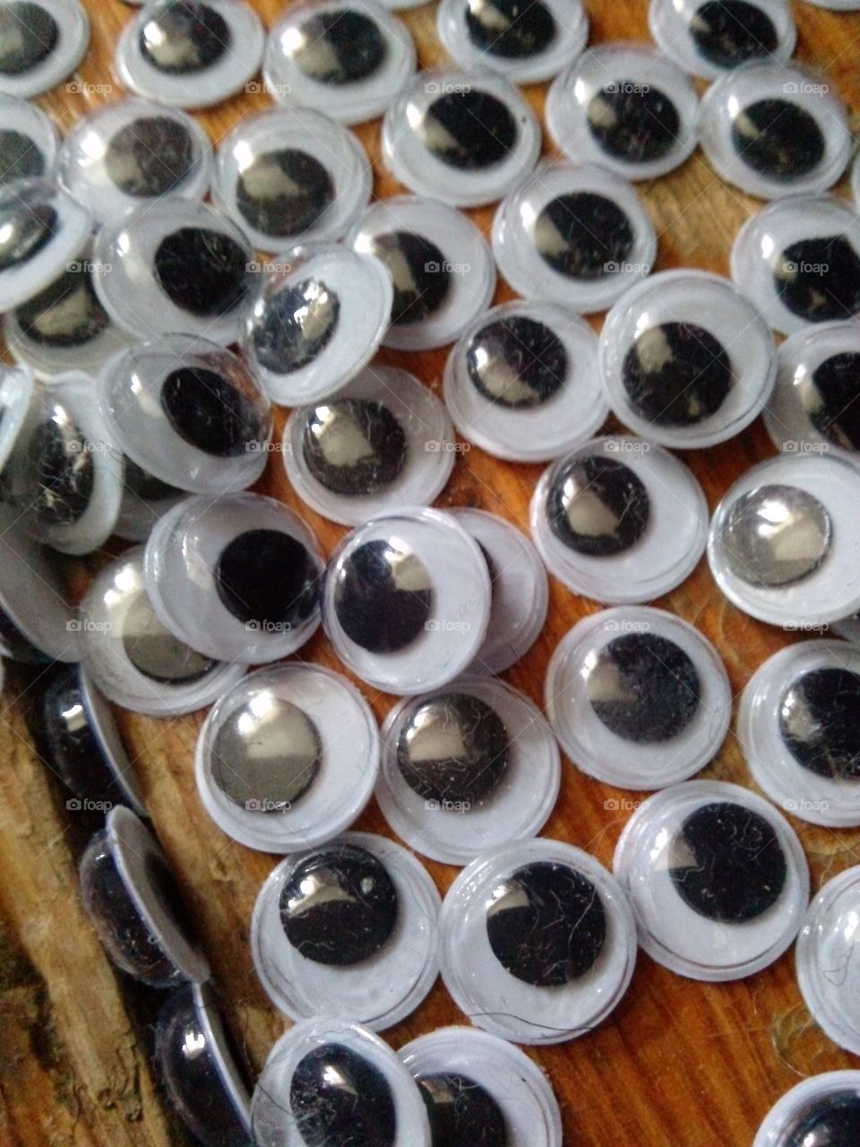 Close-up of a googly eyes