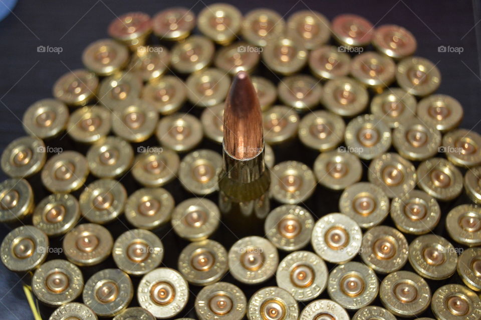 bullet in spent brass