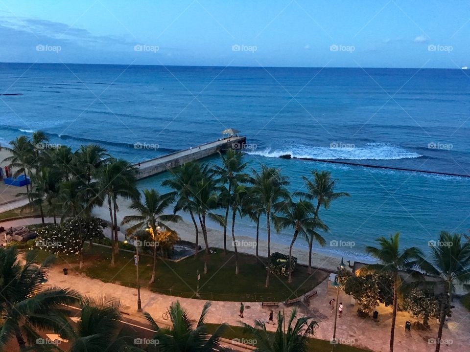 Aloha. Waikiki Beach morning