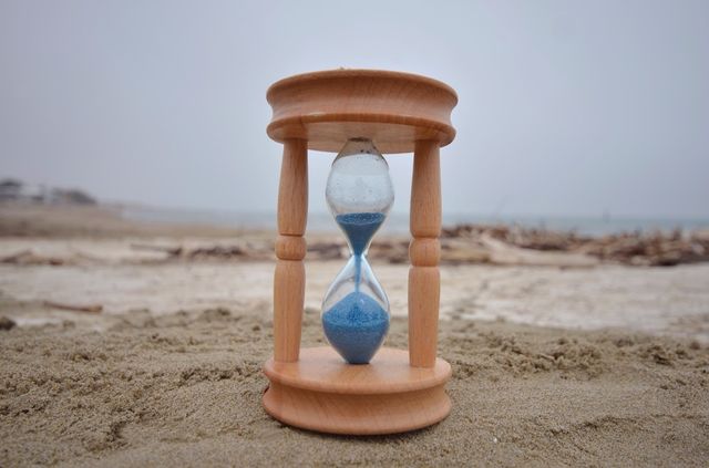 hourglass on the sand