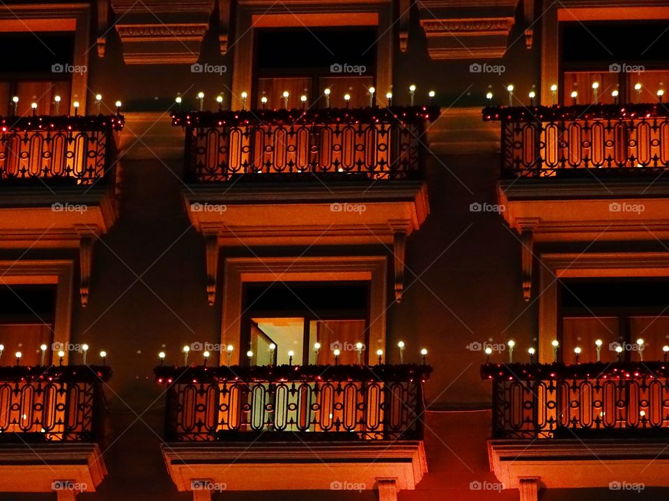 Light on the balconies