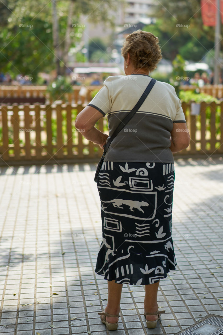 Elderly woman in the Park