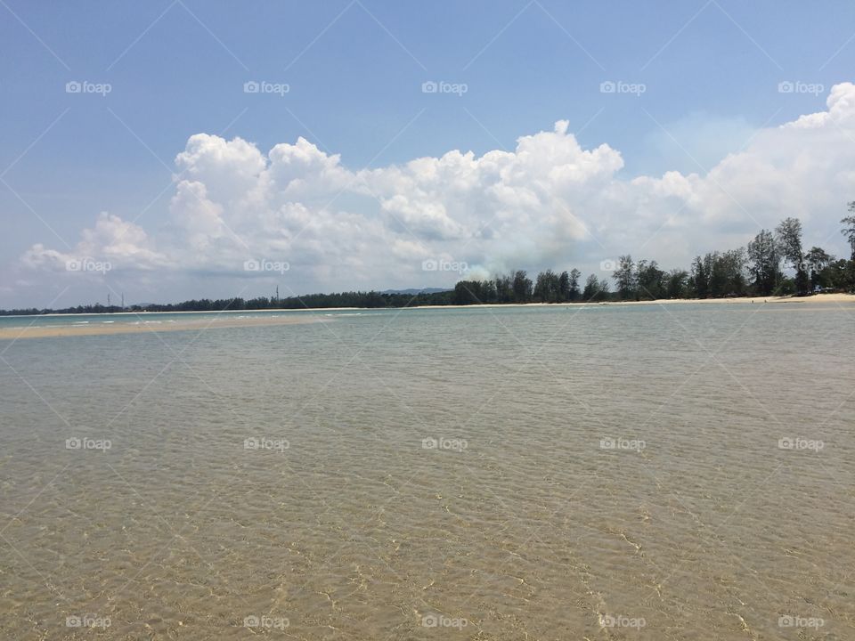 Cherating beach. Crystal clear hot beach in the east of Malaysia