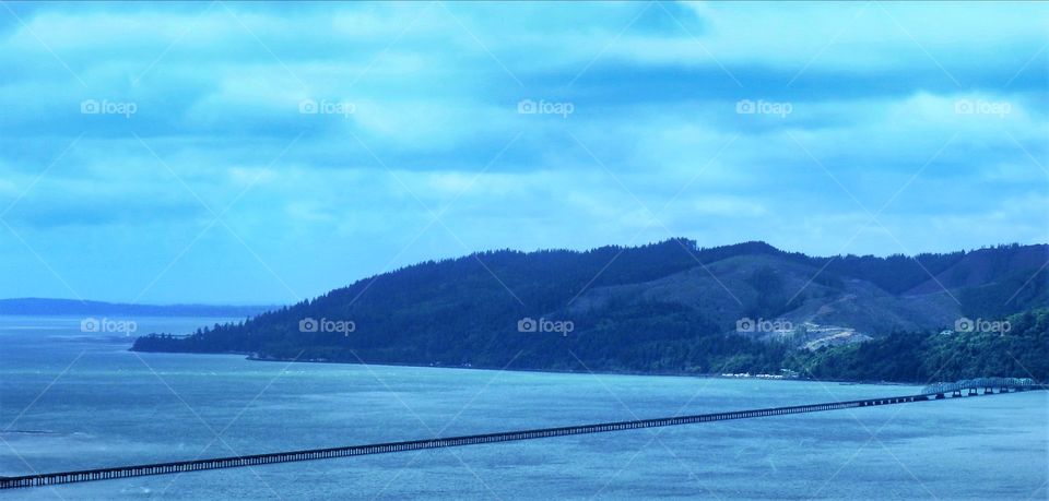 Columbia River as seen from Astoria Oregon