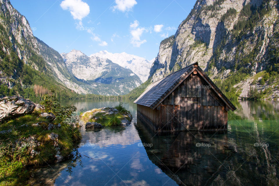 Scenic view of lake in bavaria