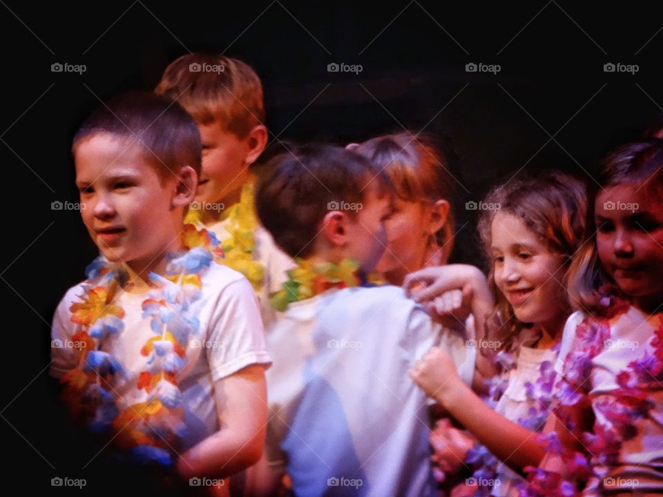 Children Wearing Leis
