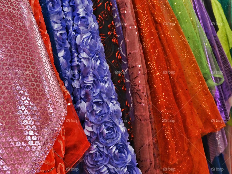 Colorful Bolts Of Fabric. Fabric bolts of colorful cloth for designing clothing
