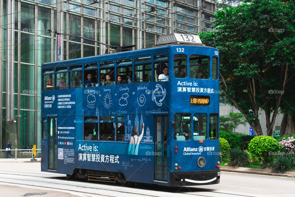 Hong Kong Tram or Tramway. It’s vintage transportation and cheapest on Hong Kong Island.