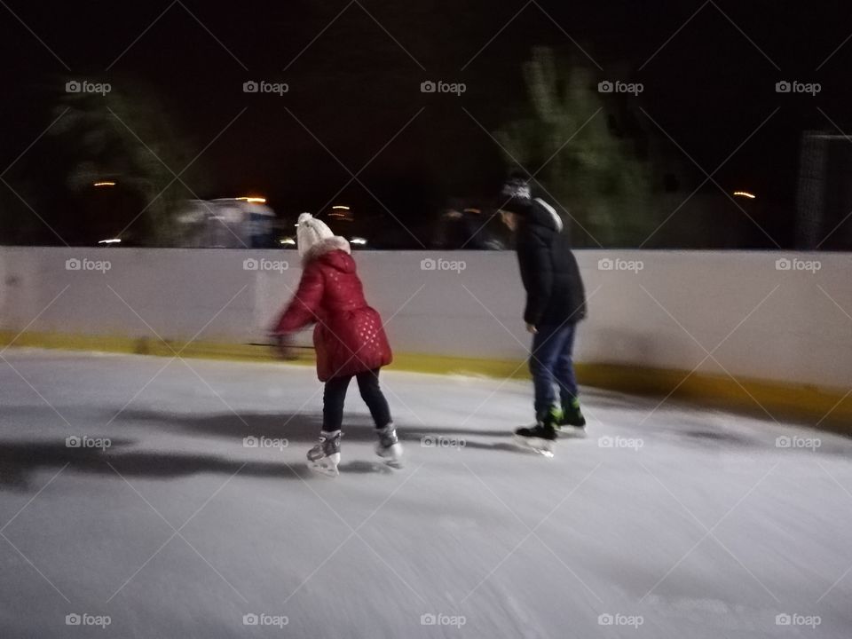 Ice skating