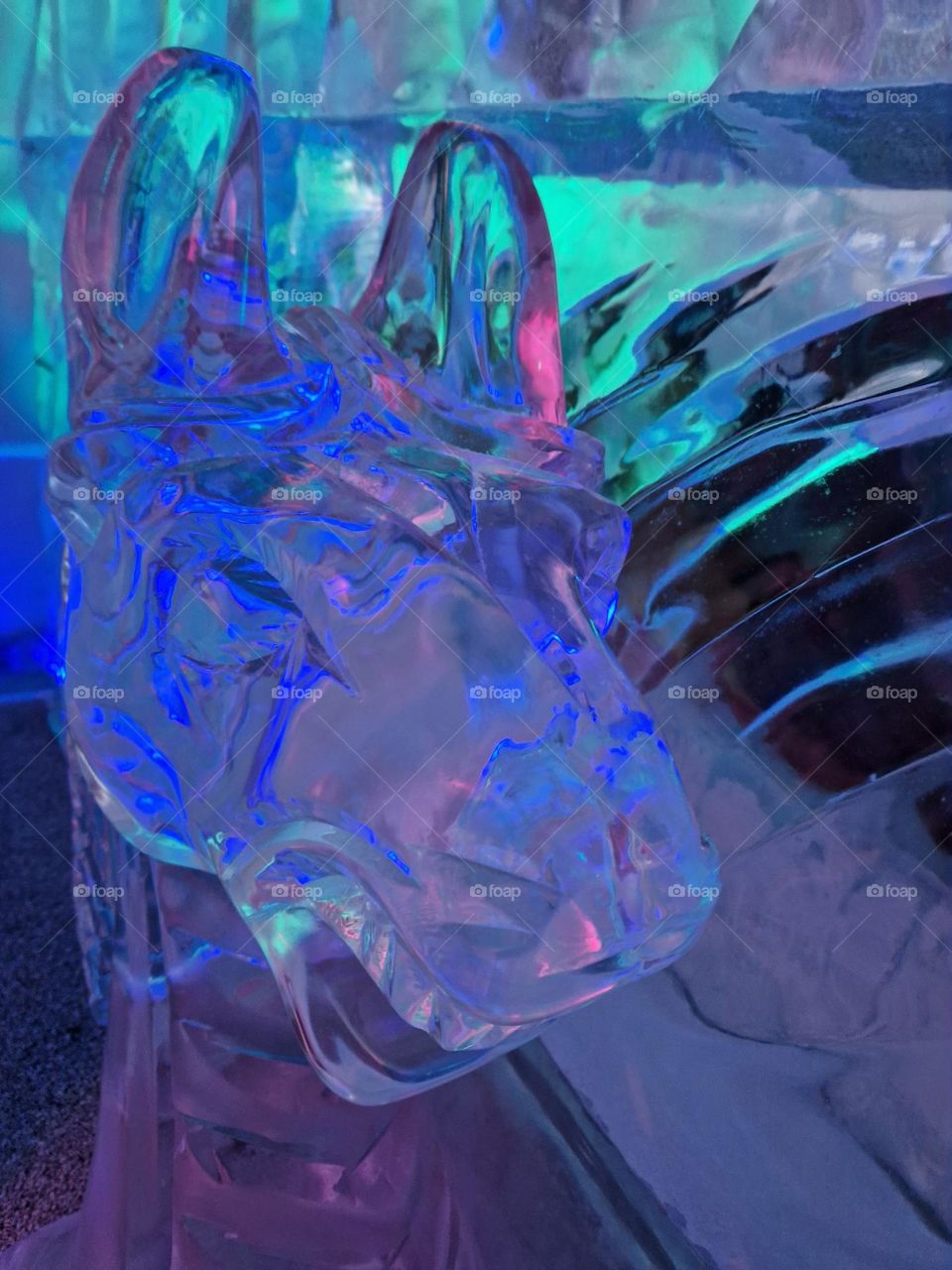 Ice sculpture in New Zealand Ice Bar