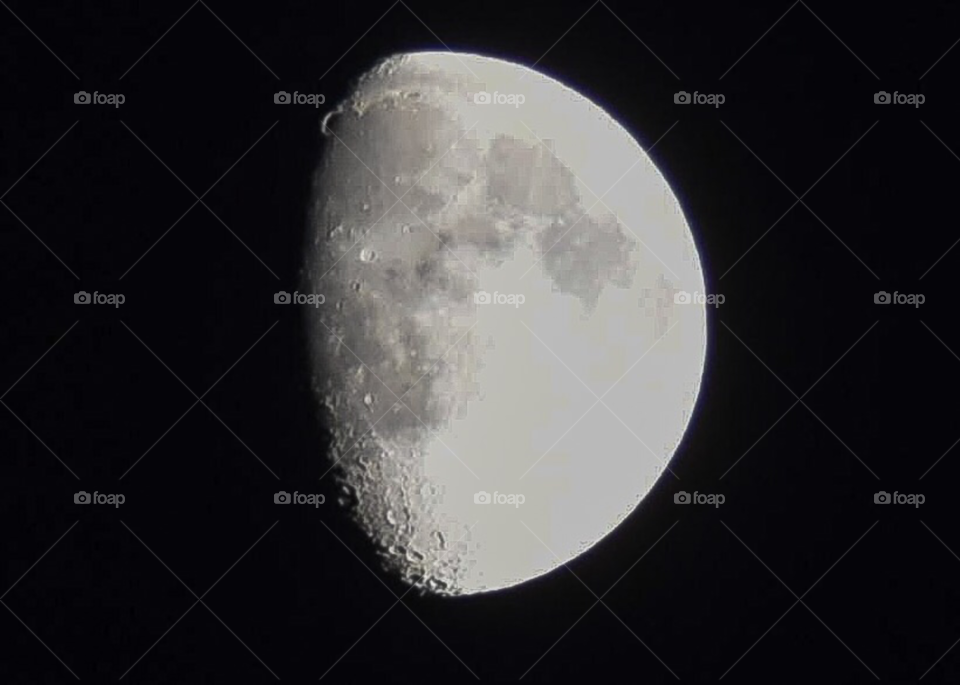 Half moon rising. Taken from my balcony