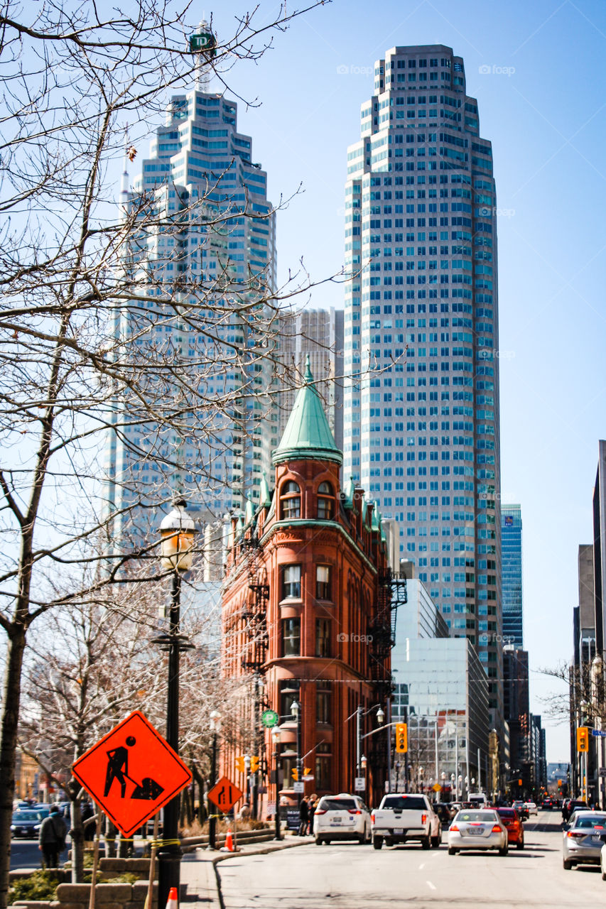 View on Flatiron Building, Toronto, Canada