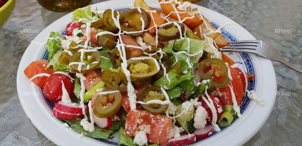 homemade fresh salad