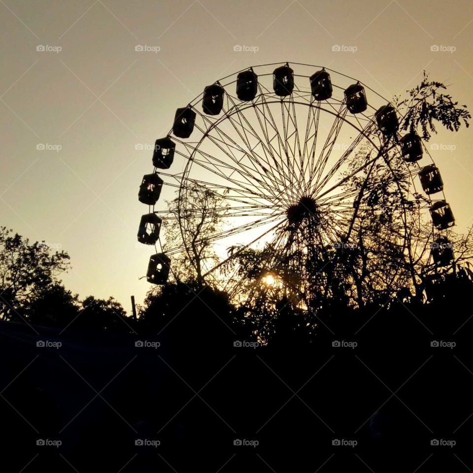 Amazing view of Ferries wheels.