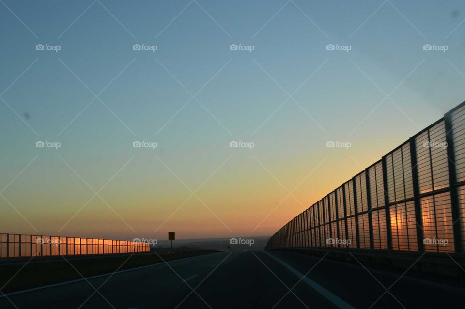 Empty expressway in Poland