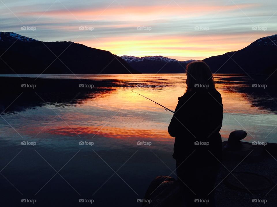 Fishing in Kinsarvik, Norway