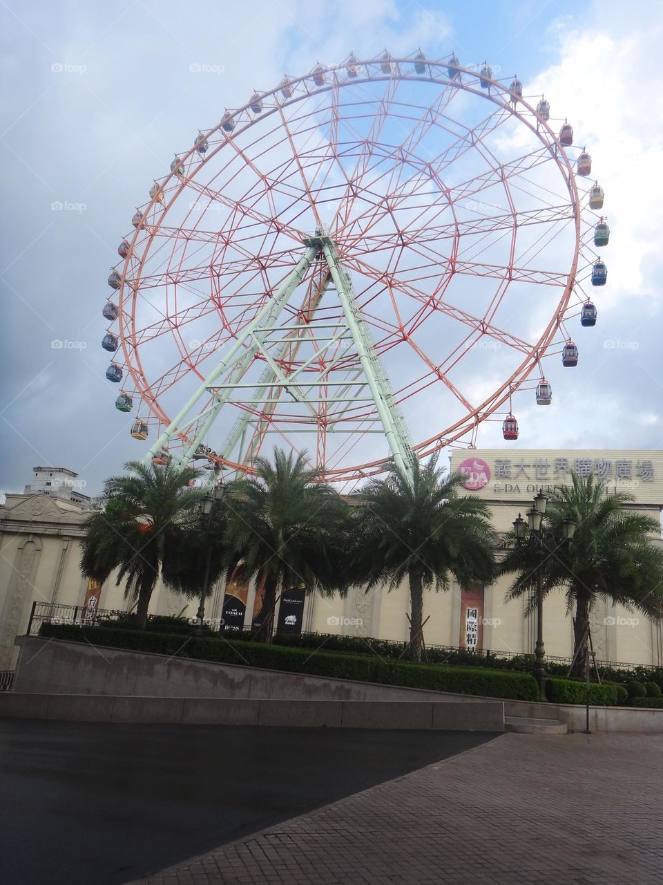 Ferris wheel in amusement park