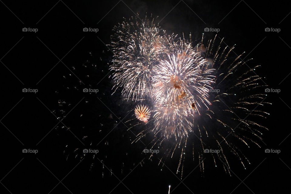 Fireworks, holiday, lights, flicker, splash, celebration, joy, sky, black sky, bright lights against the black sky, night, summer, night sky,
Bright lights of the salute against the black sky