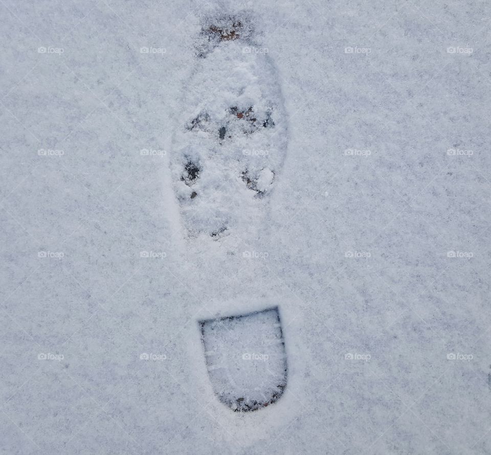 step in snow