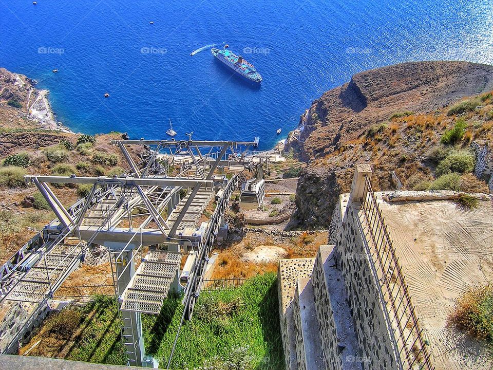 Beautiful view over the caldera at Santorini