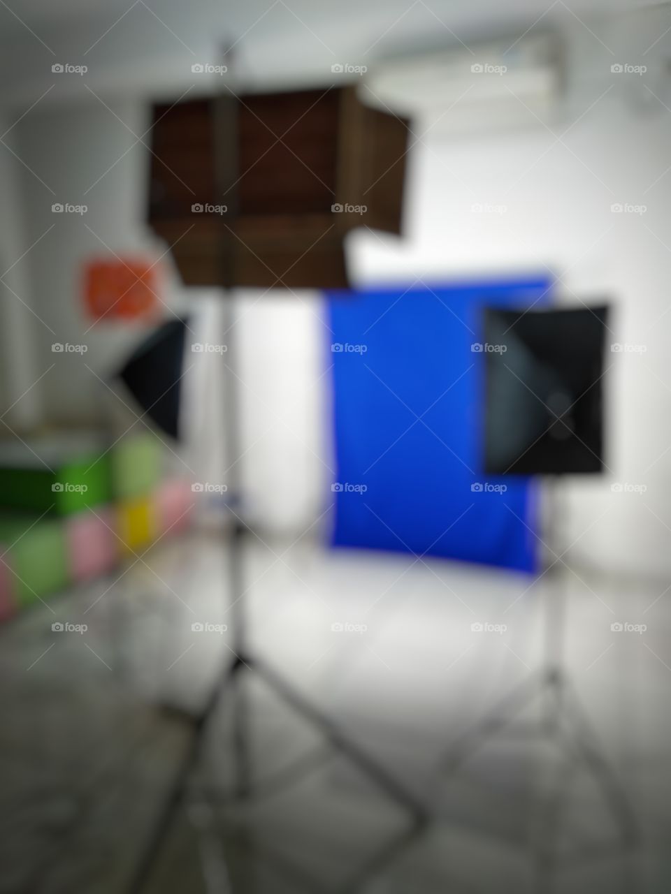 defocused abstract background of photo studio