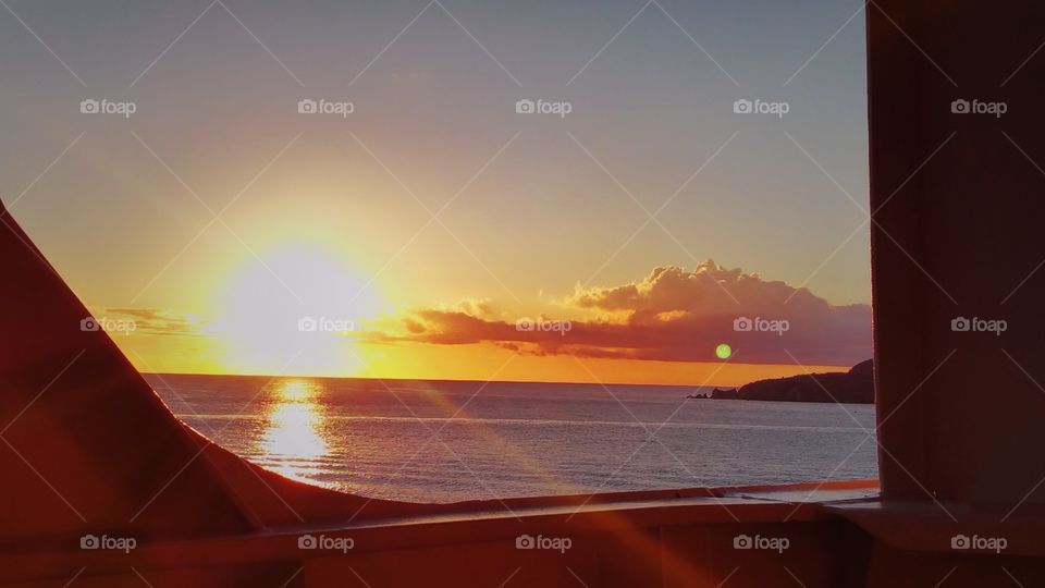 sunsets. sunset leaving Phillipsburg St Maarten