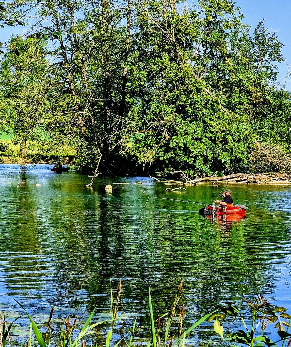 happyness moment for a fisherman