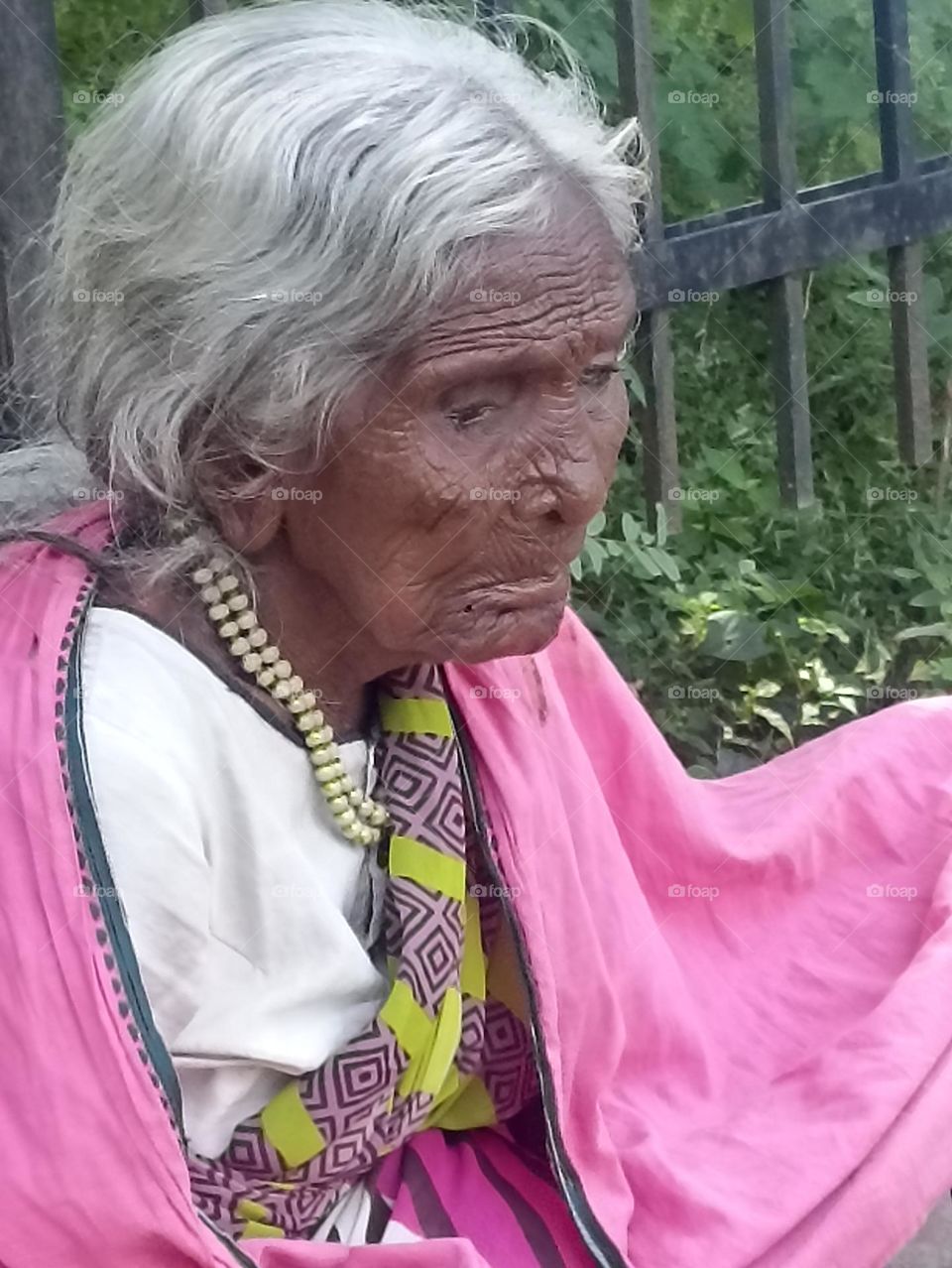 granny with wrinkles