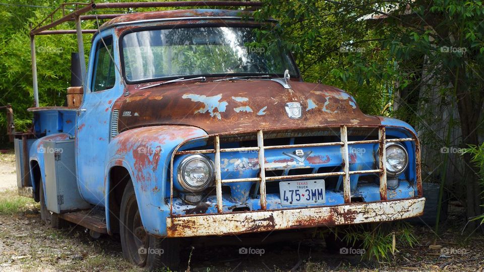 Foapcom Vintage Old Classic Ford Pickup Truck Barn Find