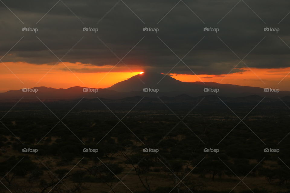 Epic sunset in Tanzania. 