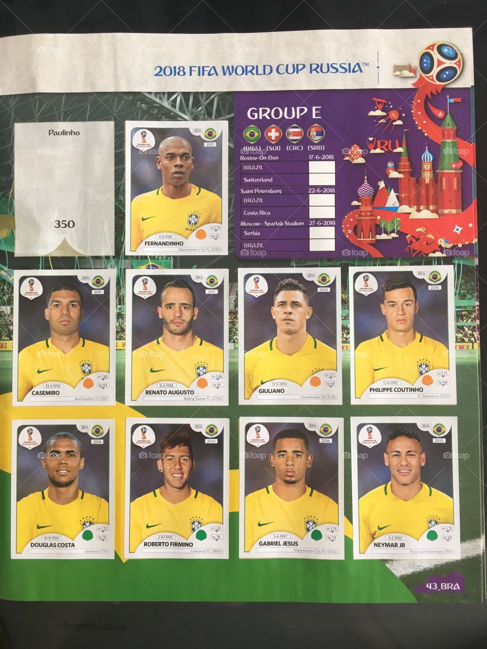 Panini catalog - football world cup 2018 - Brasil