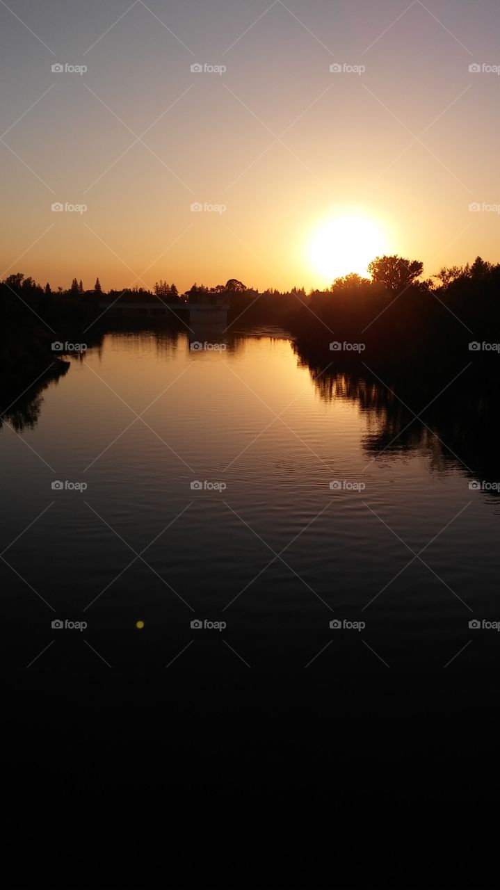 American River sunset