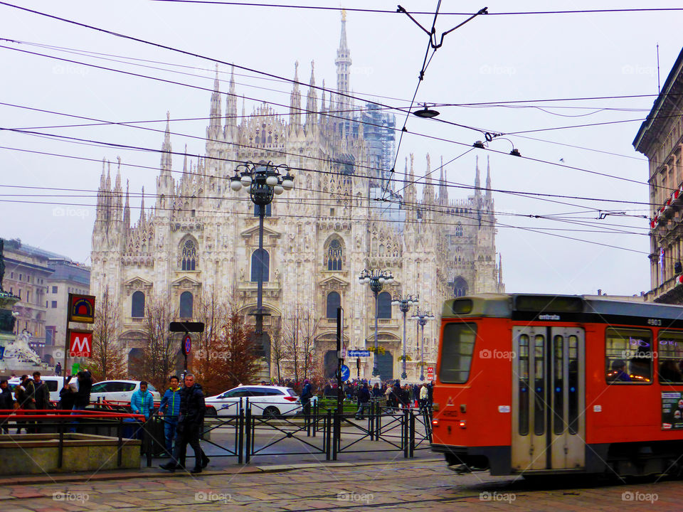 Life in Milan near the Duomo,Italy