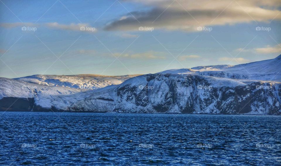 landscape in Alaska,Akutan,Bering sea