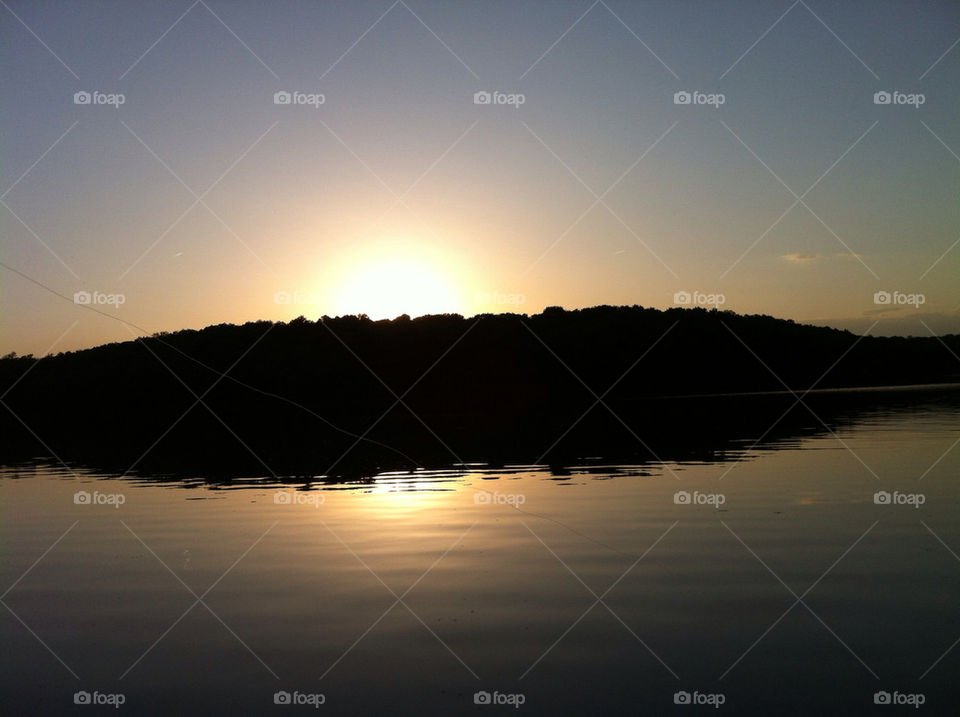 tree sun lake horizon by shane4d