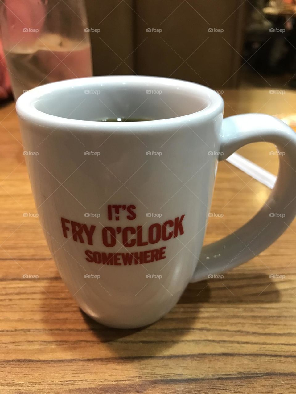 A cup of hot black koffee at Denny’s. There is nothing like this to warm and relax one after being out in the cold weather.