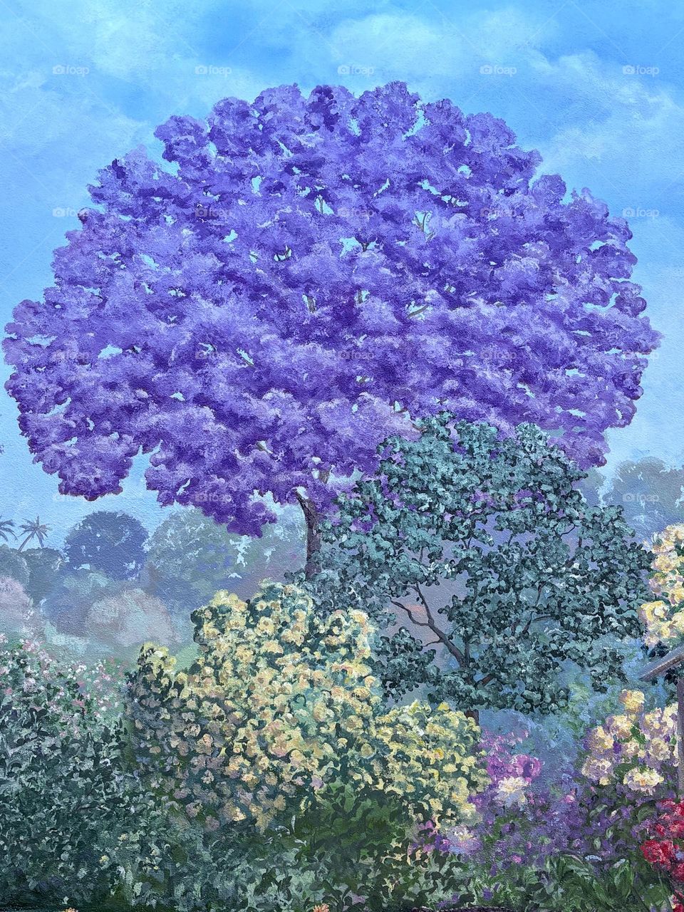 Portrait of a purple tree