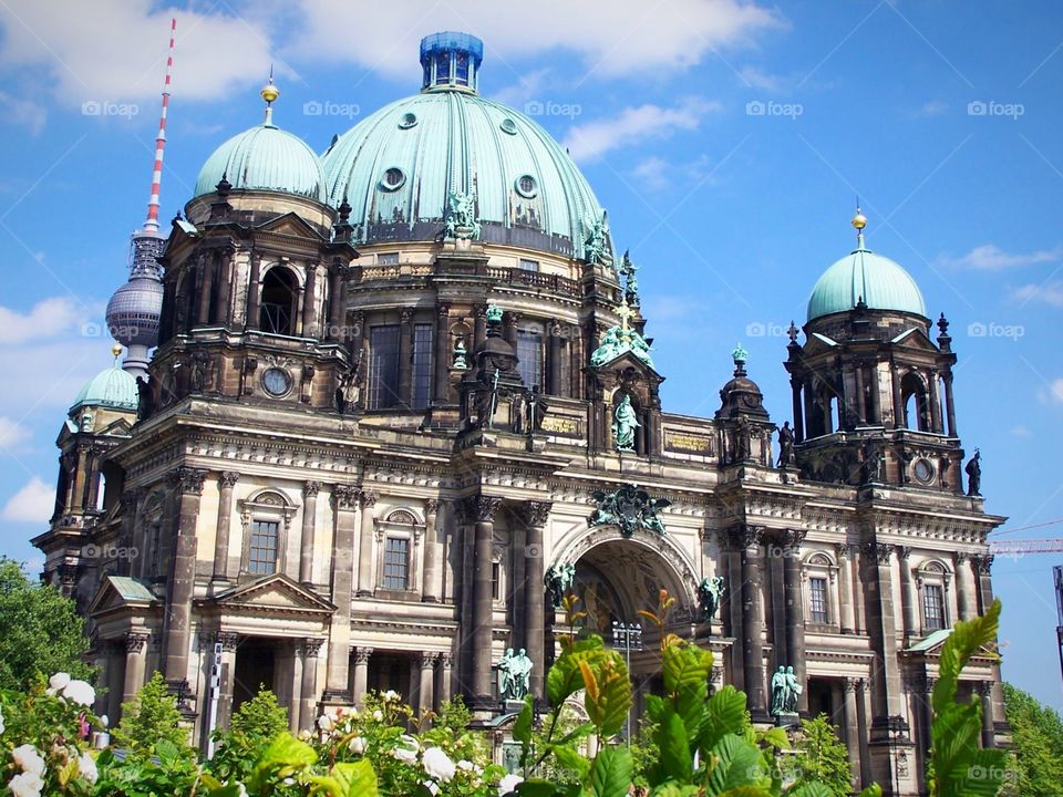 Cathedral of Berlin on Museum Island in Germany; Romanesque, Dome, West Berlin 