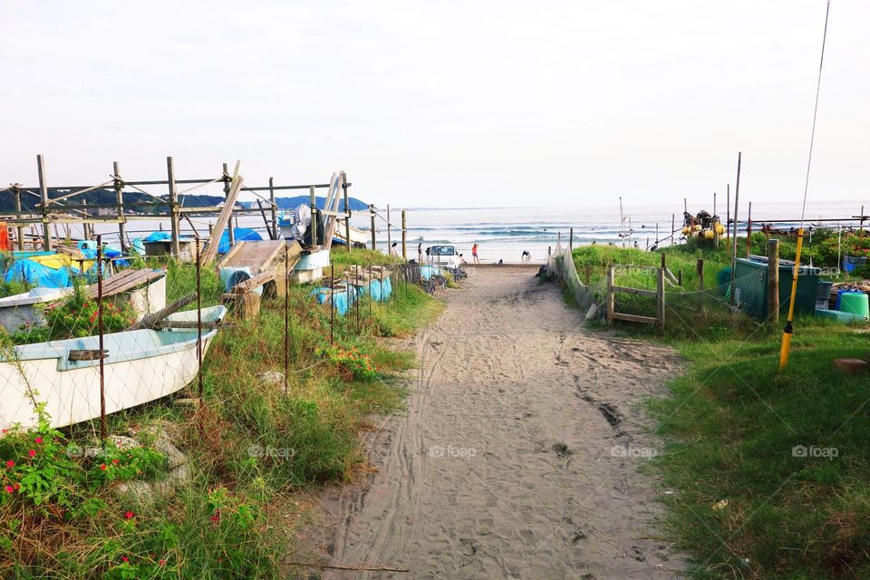 Unique beauty of the Japanese seashore.