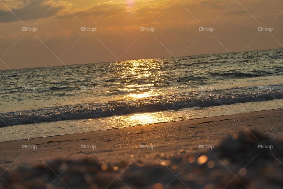 Sunset on the beach 