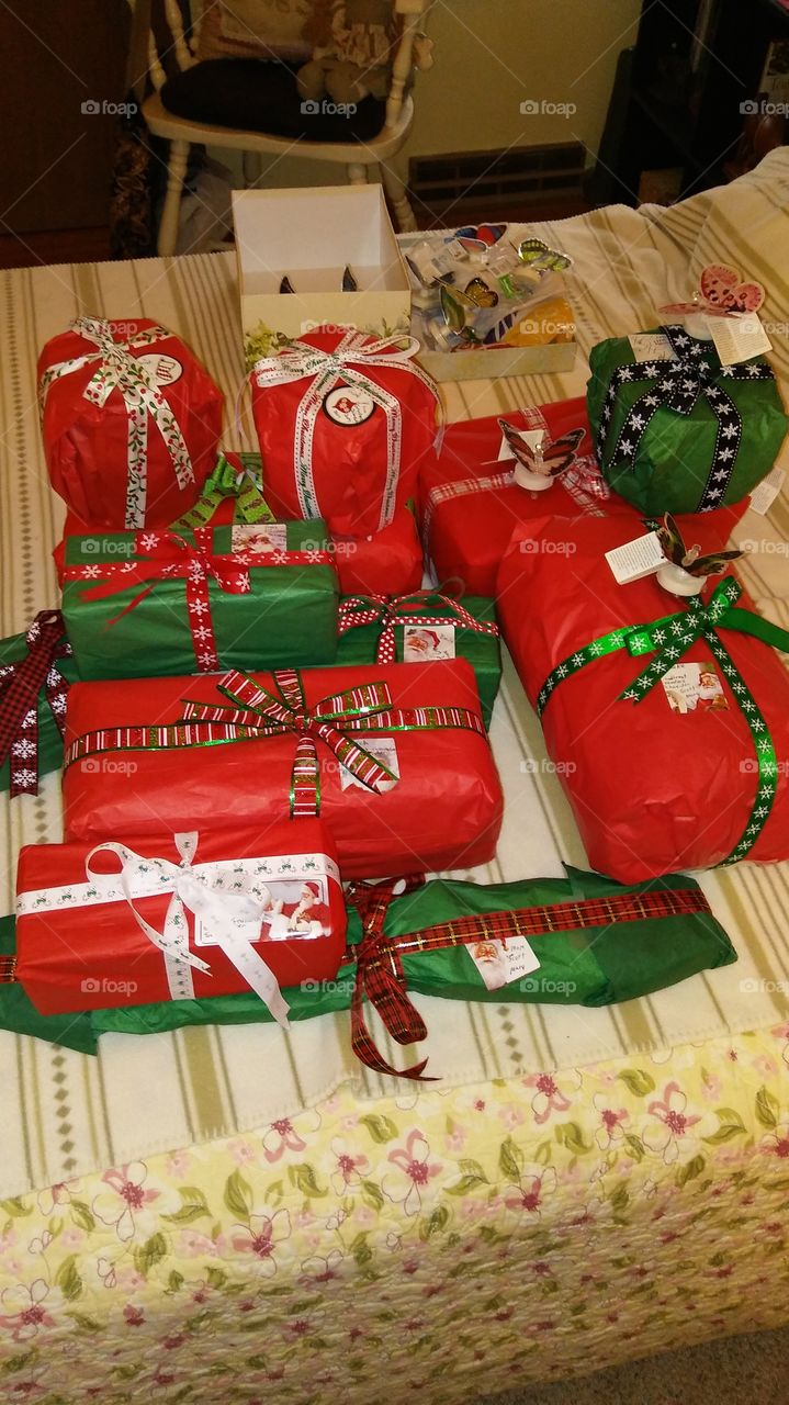 Wrapped Christmas Presents