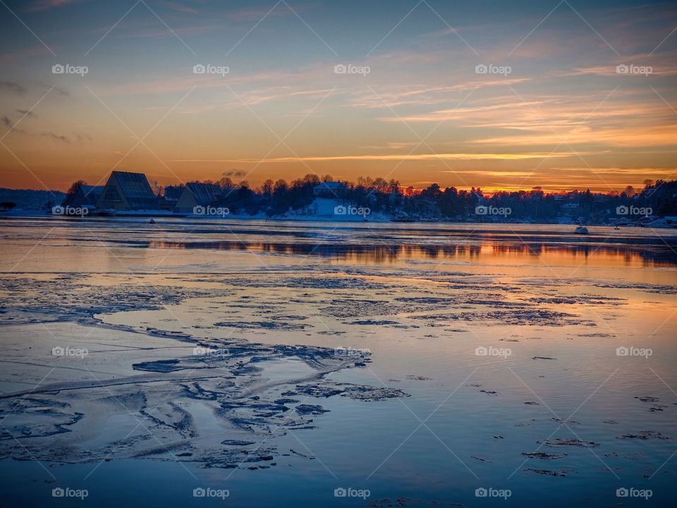 Sun sets over Bygdøy