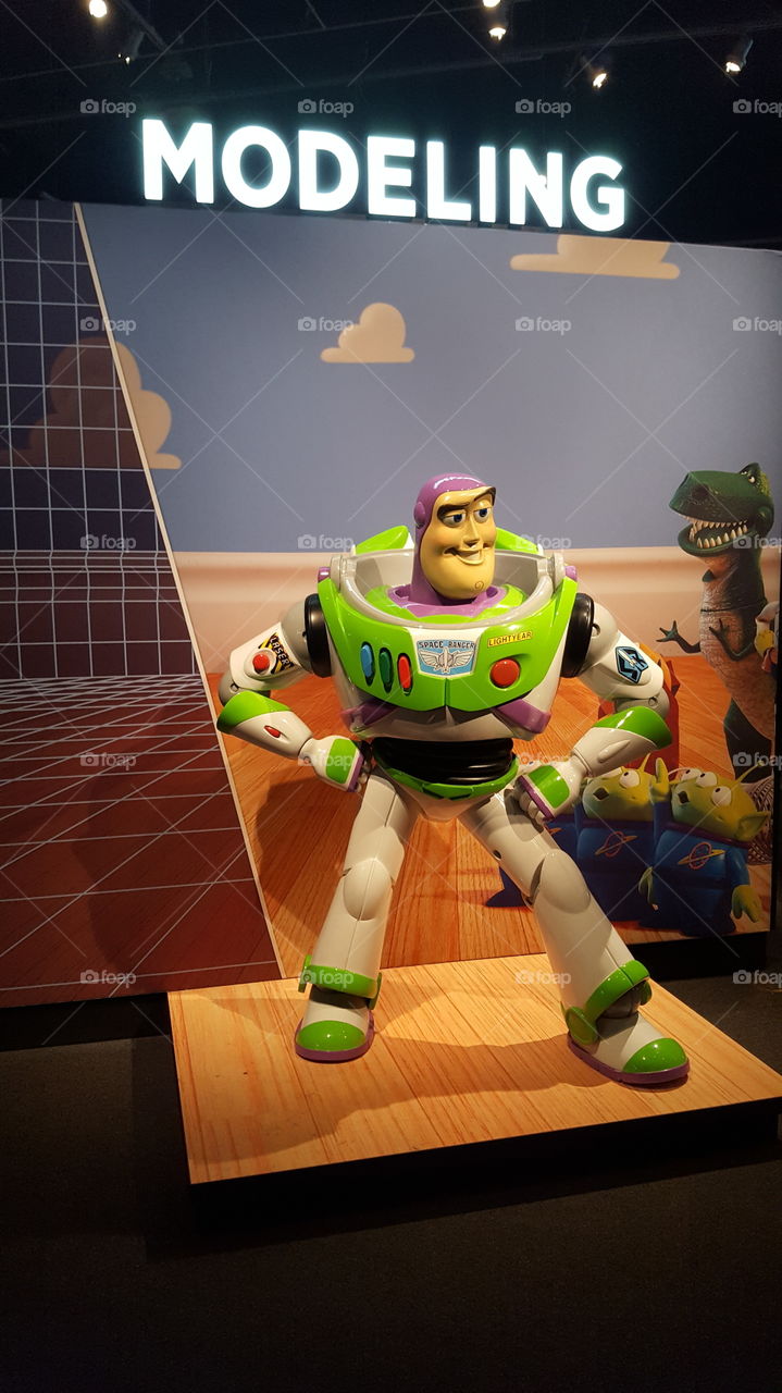 Buzz Lightyear at the Pixar Exhibit.  California Science Museum.