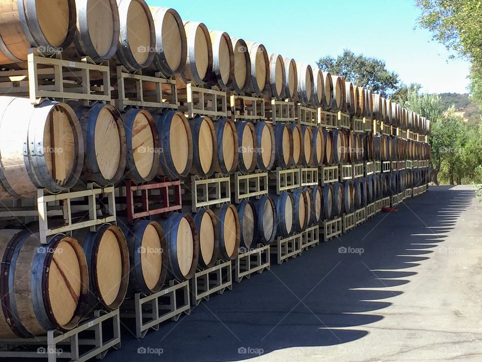 Sonoma oak barrels